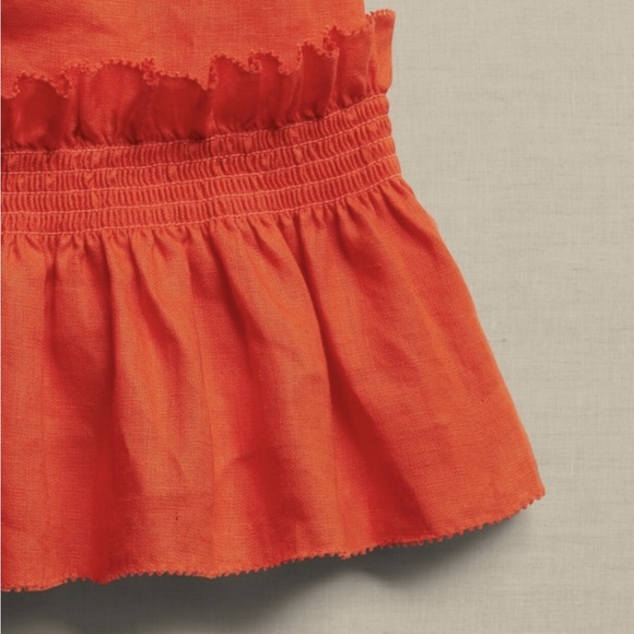 Banana Republic Baby Charlize Linen Dress with Bloomers- Red, 6-12m - Picture 5 of 15